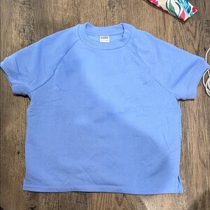 PINK Victoria's Secret Women’s Short Sleeve Tee in Light Periwinkle Blue